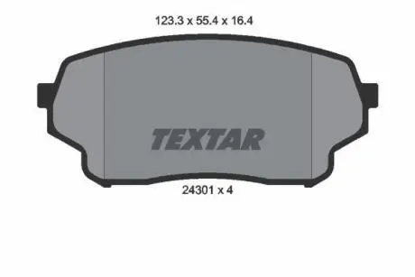 Гальмiвнi колодки дисковi переднi TEXTAR 2430101