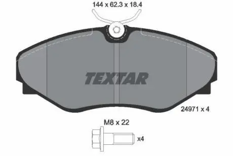Гальмiвнi колодки дисковi переднi TEXTAR 2497101