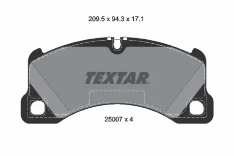 Колодки дискового гальма TEXTAR 2500703