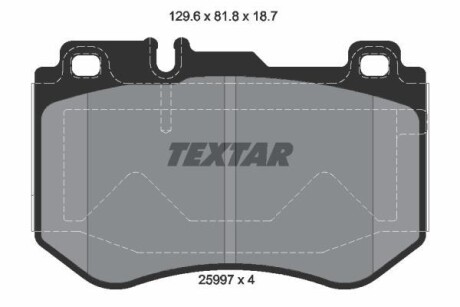 Комплект гальмівних колодок TEXTAR 2599701