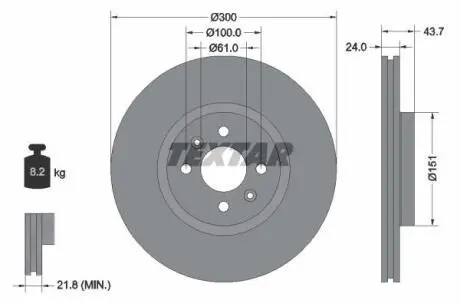 Гальмiвнi диски TEXTAR 92149503