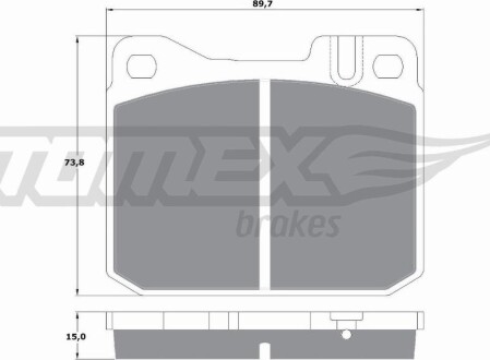 Гальмiвнi колодки дисковi TOMEX 1022 (фото 1)