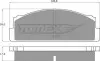 Тормозные колодки дисковые TOMEX 1023 (фото 2)