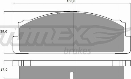 Гальмiвнi колодки дисковi TOMEX 1023