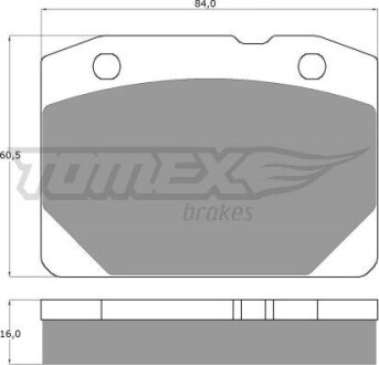 Гальмiвнi колодки дисковi TOMEX 1031