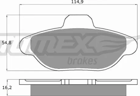 Гальмiвнi колодки дисковi TOMEX 1033