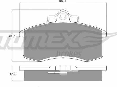 Гальмiвнi колодки дисковi TOMEX 1036