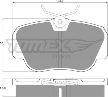 Гальмiвнi колодки дисковi TOMEX 1038