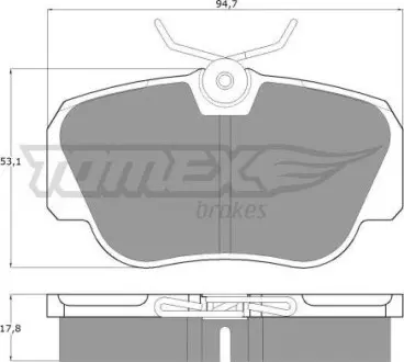Тормозные колодки дисковые TOMEX 1038