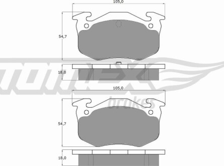 Гальмiвнi колодки дисковi TOMEX 1050
