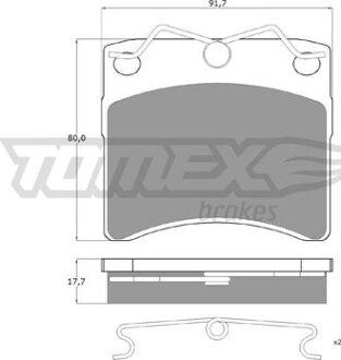 Гальмiвнi колодки дисковi TOMEX 1064 (фото 1)