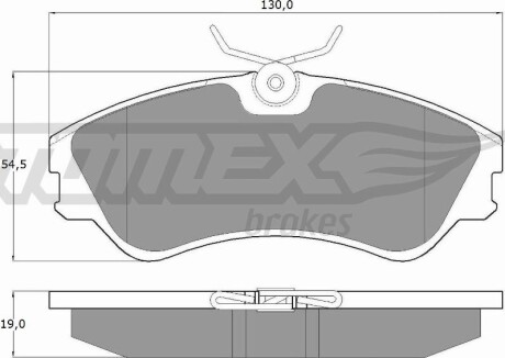 Гальмiвнi колодки дисковi TOMEX 1065