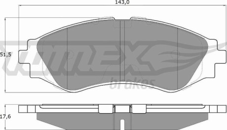 Гальмiвнi колодки дисковi TOMEX 1074