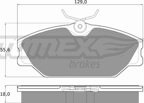 Гальмiвнi колодки дисковi TOMEX 10761