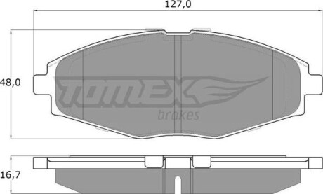 Гальмiвнi колодки дисковi TOMEX 1080