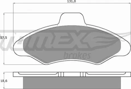 Тормозные колодки дисковые TOMEX 1082