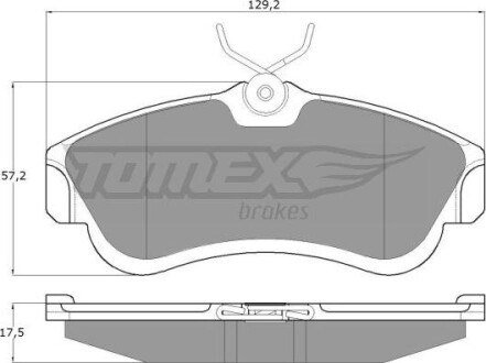 Гальмiвнi колодки дисковi TOMEX 1095