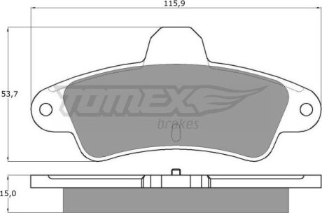 Гальмiвнi колодки дисковi TOMEX 1120