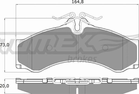 Гальмiвнi колодки дисковi TOMEX 1148