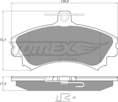 Гальмiвнi колодки дисковi TOMEX 11521