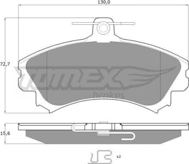 Гальмiвнi колодки дисковi TOMEX 1152