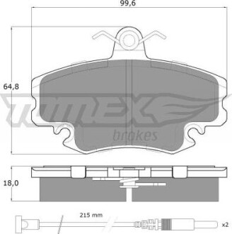 Гальмiвнi колодки дисковi TOMEX 1178