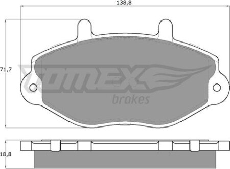 Гальмiвнi колодки дисковi TOMEX 1192