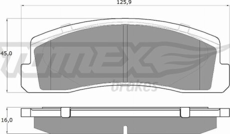 Гальмiвнi колодки дисковi TOMEX 1216