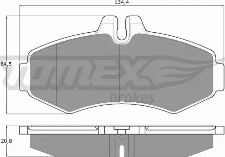 Тормозные колодки дисковые TOMEX 1223
