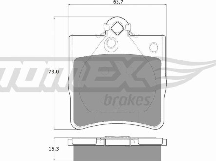 Гальмiвнi колодки дисковi TOMEX 1229