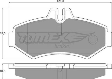 Гальмiвнi колодки дисковi TOMEX 1234 (фото 1)