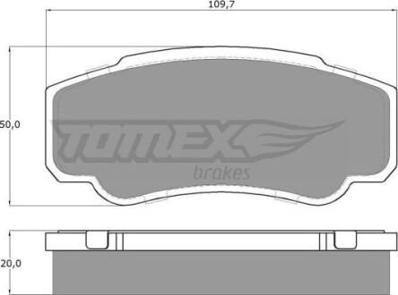 Гальмiвнi колодки дисковi TOMEX 1246 (фото 1)