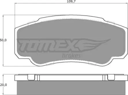 Гальмiвнi колодки дисковi TOMEX 1246
