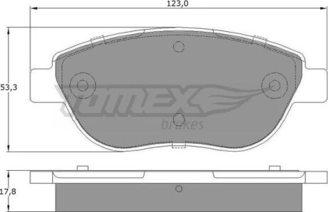 Гальмiвнi колодки дисковi TOMEX 12483