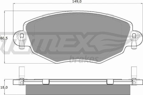 Гальмiвнi колодки дисковi TOMEX 1258