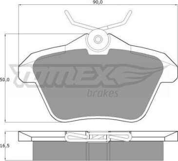 Гальмiвнi колодки дисковi TOMEX 1268