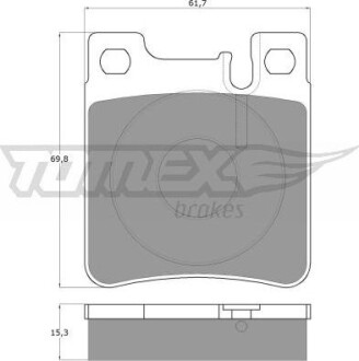 Гальмiвнi колодки дисковi TOMEX 1273