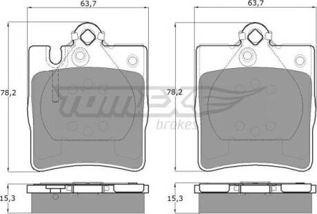 Гальмiвнi колодки дисковi TOMEX 1279
