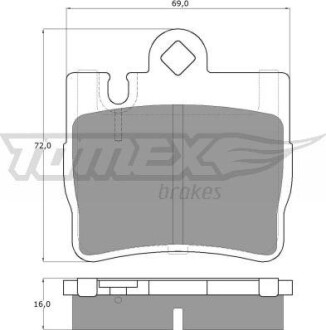 Гальмiвнi колодки дисковi TOMEX 1287