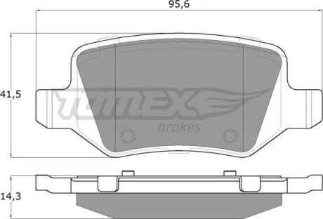 Гальмiвнi колодки дисковi TOMEX 1290