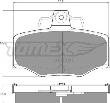 Гальмiвнi колодки дисковi TOMEX 1293