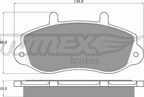 Гальмiвнi колодки дисковi TOMEX 1301