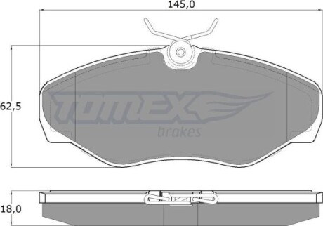 Гальмiвнi колодки дисковi TOMEX 1308