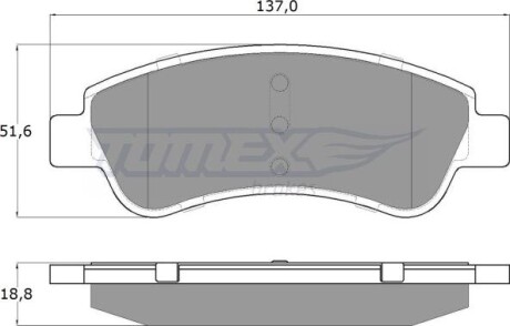 Гальмiвнi колодки дисковi TOMEX 1327