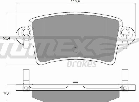 Гальмiвнi колодки дисковi TOMEX 1352