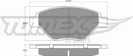 Тормозные колодки дисковые TOMEX 1353