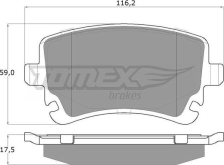 Гальмiвнi колодки дисковi TOMEX 13961