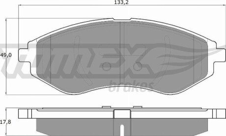 Гальмiвнi колодки дисковi TOMEX 1422