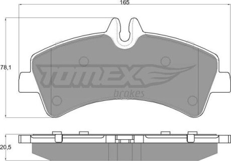 Гальмiвнi колодки дисковi TOMEX 1426