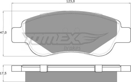 Гальмiвнi колодки дисковi TOMEX 1437